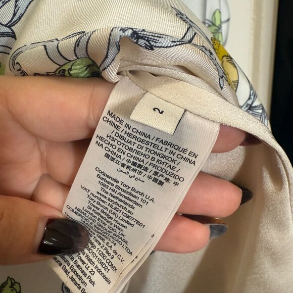 Tory Burch Printed Silk Twill Dress - Picture 11 of 12